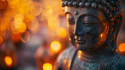 Deurstickers statue of buddha © toomi123