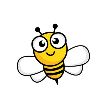 Bee symbol. Vector illustration