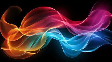 abstract colorful glowing wavy perspective with fractals and curves background 16:9 widescreen wallpapers