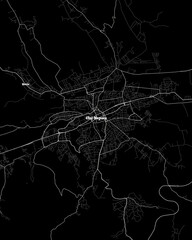 Cluj-Napoca Romania Map, Detailed Dark Map of Cluj Napoca Romania