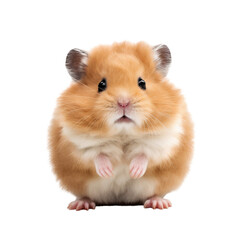 Cute hamster standing isolated on transparent background