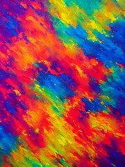 AI generated canvas exploding in colors.