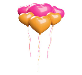 3d Balloon heart valentine's day