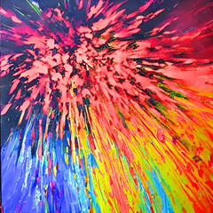 AI generated canvas exploding in colors.
