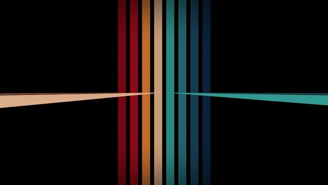 Vintage Striped Backgrounds, Retro podium or stage, Colors from the 1970s 1980s, 70s, 80s, 90s. retro vintage 70s style stripes background lines footage. Podium eighties style design. Loop animation
