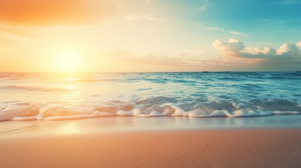 Fototapeta na wymiar Sunrise Serenity on Seashore