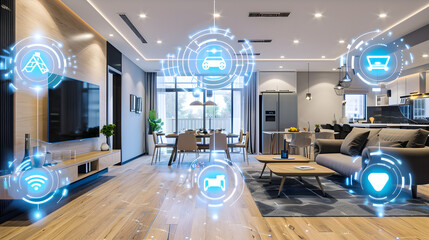 Interface to control smart home automation assistant, future smart home that makes life easier More comfortable.