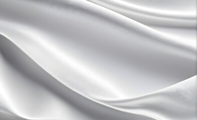 Abstract background luxury cloth or liquid wave or wavy folds of grunge white silk texture satin velvet material or luxurious background or elegant wallpaper design. Generative AI
