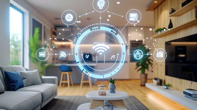 Interface to control smart home automation assistant, future smart home that makes life easier More comfortable.