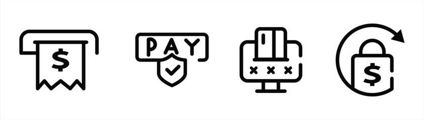 safety payment icon, payment icon, e-commerce payment vector illustration
