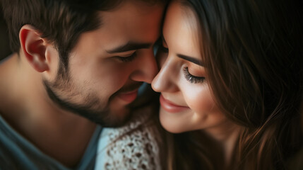 Obraz premium portrait of couple in love on the occasion of valentines day