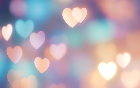 heart bokeh background for valentines day