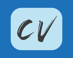 NEW BEST CV creative initial latter logo.CV abstract.CV latter vector Design.CV Monogram logo design .