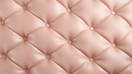 A pink quilted leather with pink buttons. 