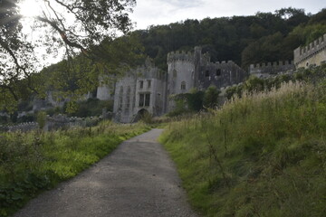 Fototapeta na wymiar Welsh Wonders: Gwrych Castle's Timeless Beauty Unveiled
