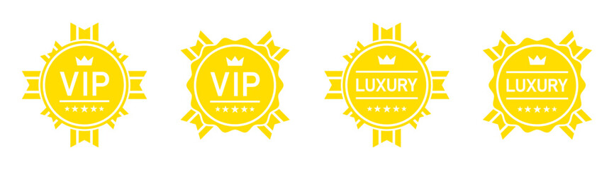 VIP label icon, Luxury label icon, vector illustration - obrazy, fototapety, plakaty