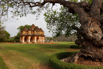 Exterior of the Lotus Mahal palace in Hampi, Karnataka, India, Asia