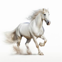Obraz na płótnie Canvas horse runs gallop in the snow