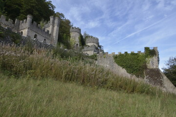 Welsh Medieval Fortress and Picturesque Ruins