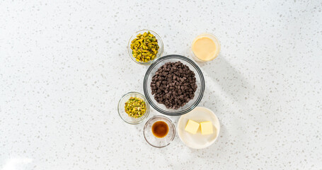 Chocolate pistachio fudge