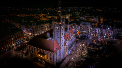 Fototapeta na wymiar Olomouc, Czech Republic, night view of the city