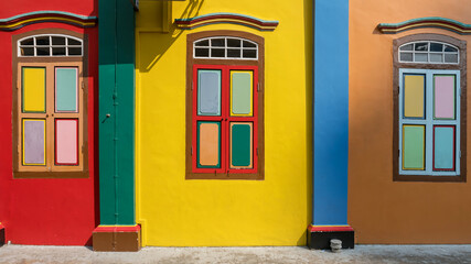 Fototapeta na wymiar Colorful House of Tan Teng Niah in Little India, Singapore