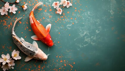A Pair of Koi Celebrating Lunar New Year's Prosperity