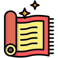 Rug lineal multi color icon, relate to housekeeping. use for UI or UX kit, web and app development.