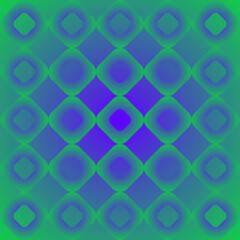 Seamless pattern with rhombuses in green and blue colors