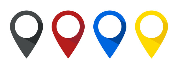 pin, checkin point, poin on map vector icon