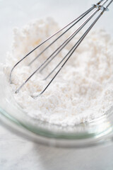 Lemon blueberry bundt cake with powdered sugar dusting