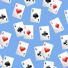 Vector seamles pattern with playing cards
