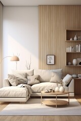 Cozy Modern Living Room with Stylish Decor and Furniture , wall Art , Poster , Interior Design