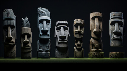 Moai sculptures