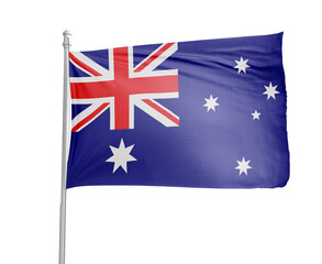 Australia national flag on white background.
