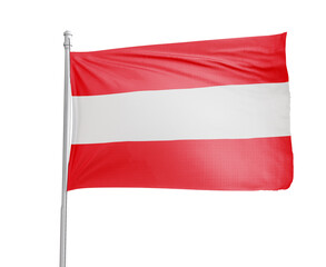Austria national flag on white background.