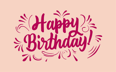 Happy Birthday typographic vector design for greeting cards print and cloths