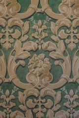 classical style painting on castle wall