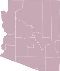 doodle freehand drawing of arizona state map.