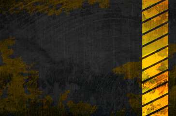 Grungy scratchy yellow and black background for your text and design