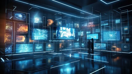 digital light futuristic background illustration abstract modern, sci neon, space minimal digital light futuristic background