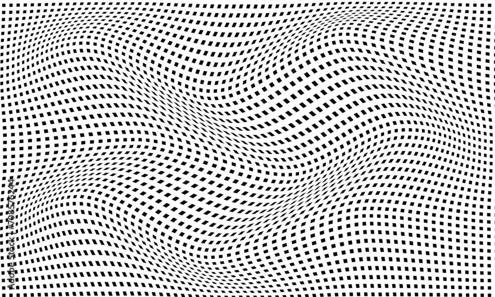 Poster abstract geometric rectangle dot wave pattern.
