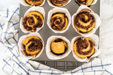 Captivating Capture of No-Yeast Cinnamon Roll Cupcakes