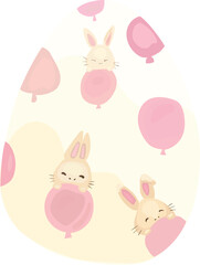 Easter eggs watercolor decoration for design. Vector illustration.