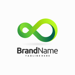 green infinite corporate stylish logo design