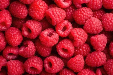 background of raspberries