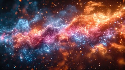 Obraz premium In the Depths of Night, Brilliant Fireworks Illuminate the Sky, Captured in Spellbinding Multiple Exposures within the Pages of a Graphic Novel 