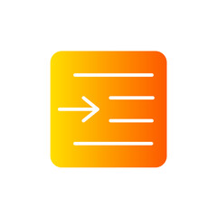 Fototapeta premium right indent gradient icon