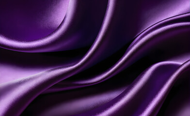 Fototapeta premium Abstract background luxury cloth or liquid wave or wavy folds of grunge purple silk texture satin velvet material or luxurious background or elegant wallpaper design. Generative AI