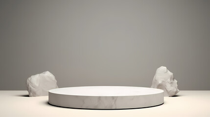 Simple product booth, podium, stage, product commercial photography background, cosmetics booth, promotional event